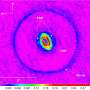 ALMA catches a dying star mid-transformation, with a ring from its last outburst