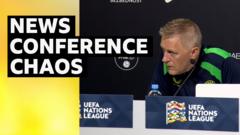 Chaotic end to Republic of Ireland news conference