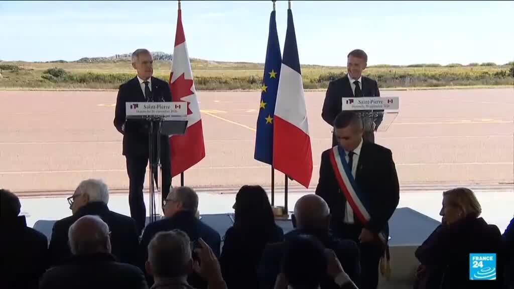 Conférence de presse de Macron et Carney à Saint-Pierre-et-Miquelon