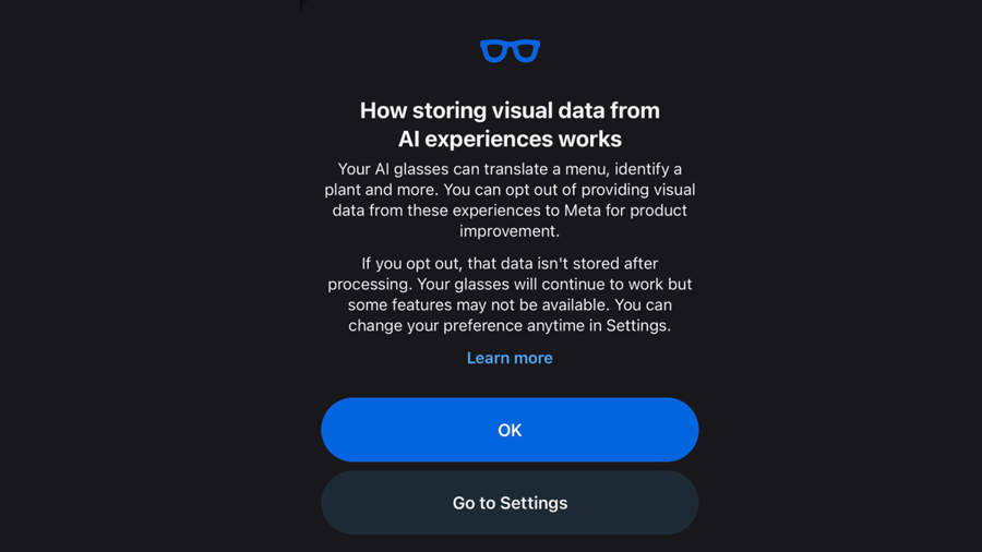 How to stop Meta training its AI models on your smart glasses' visual data