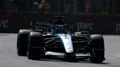 Russell fastest in Baku as Antonelli stops on track