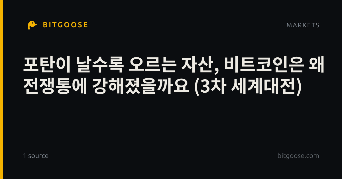 포탄이 날수록 오르는 자산, 비트코인은 왜 전쟁통에 강해졌을까요 (3차 세계대전)