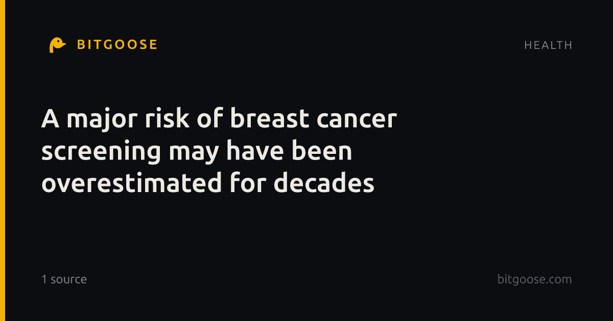 A major risk of breast cancer screening may have been overestimated for decades