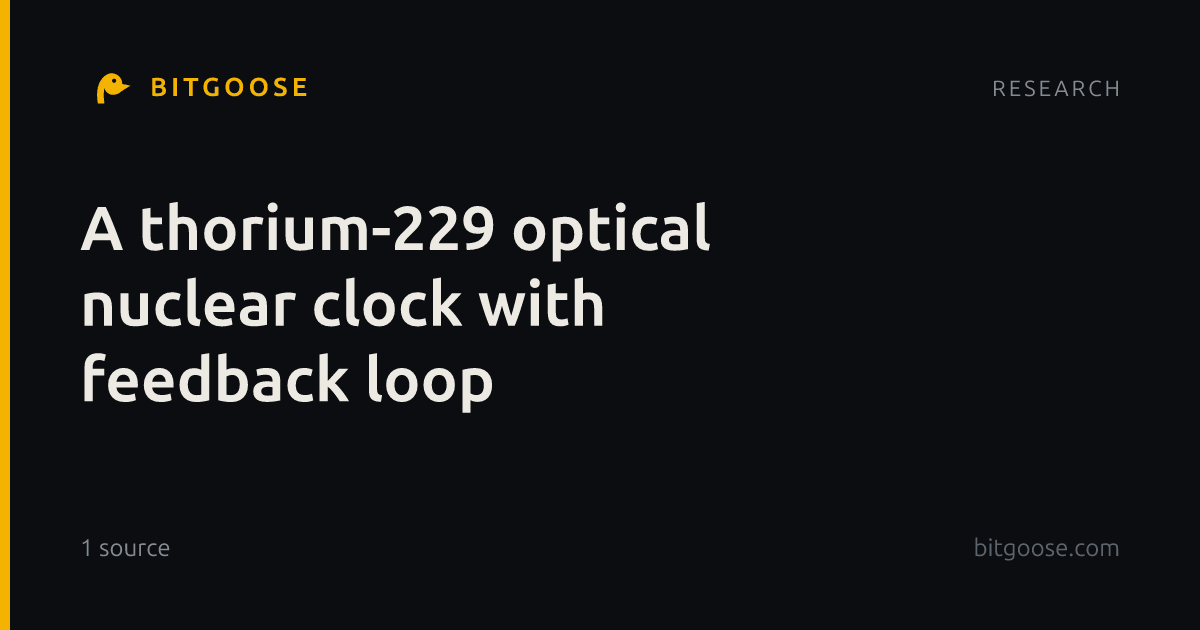 A thorium-229 optical nuclear clock with feedback loop