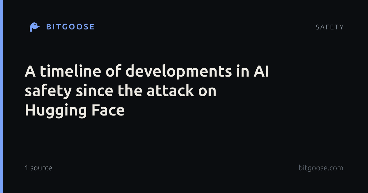 A timeline of developments in AI safety since the attack on Hugging Face