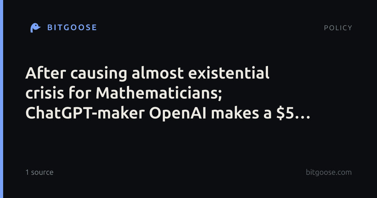 After causing almost existential crisis for Mathematicians; ChatGPT-maker OpenAI makes a $5 million donat