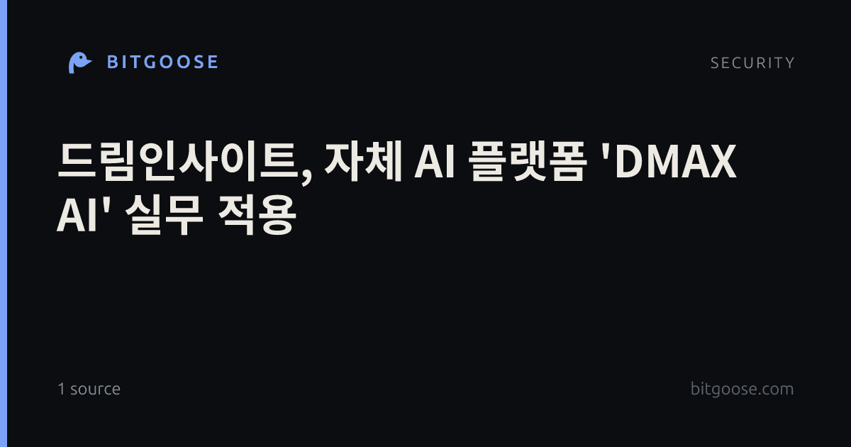 드림인사이트, 자체 AI 플랫폼 'DMAX AI' 실무 적용