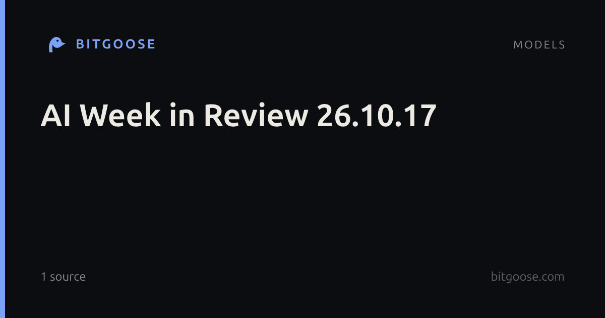 AI Week in Review 26.10.17