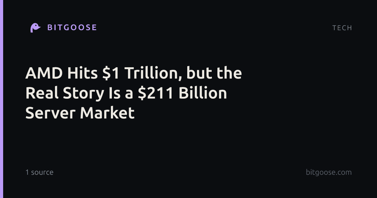 AMD Hits $1 Trillion, but the Real Story Is a $211 Billion Server Market