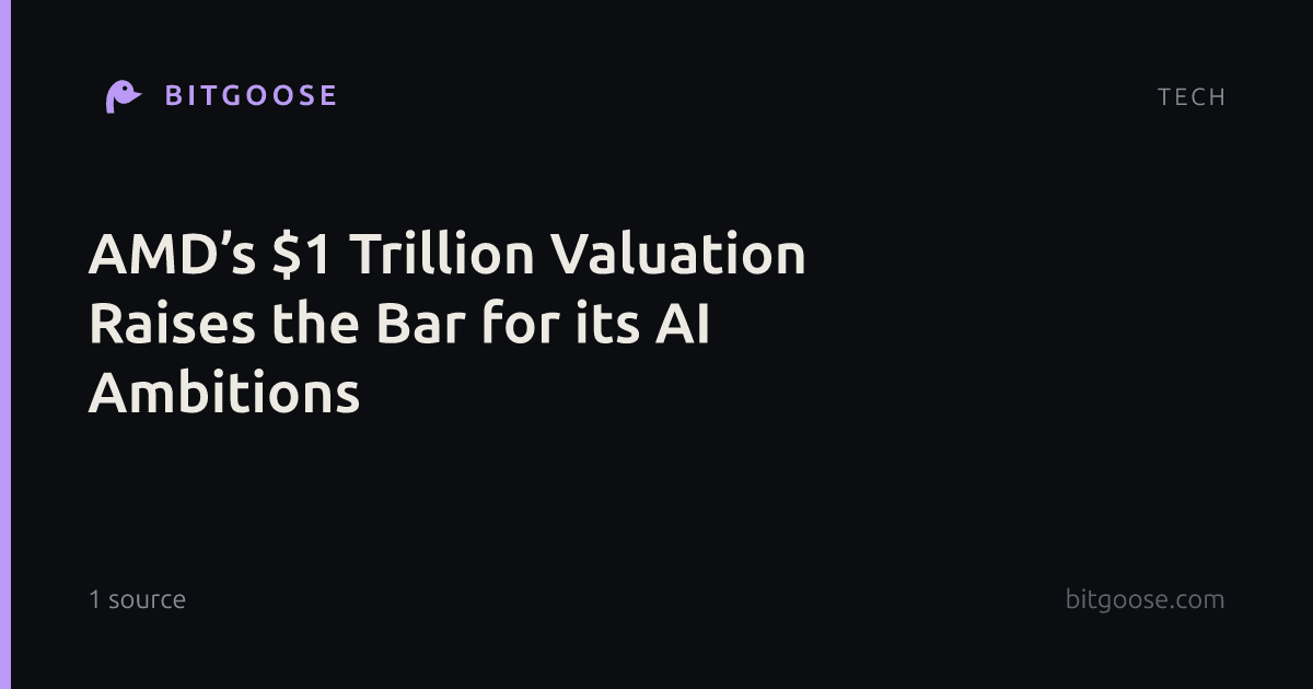 AMD’s $1 Trillion Valuation Raises the Bar for its AI Ambitions