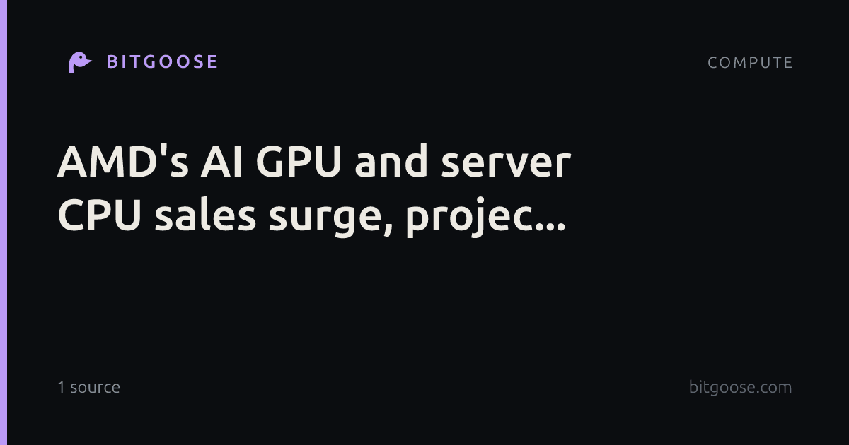 AMD's AI GPU and server CPU sales surge, projec...
