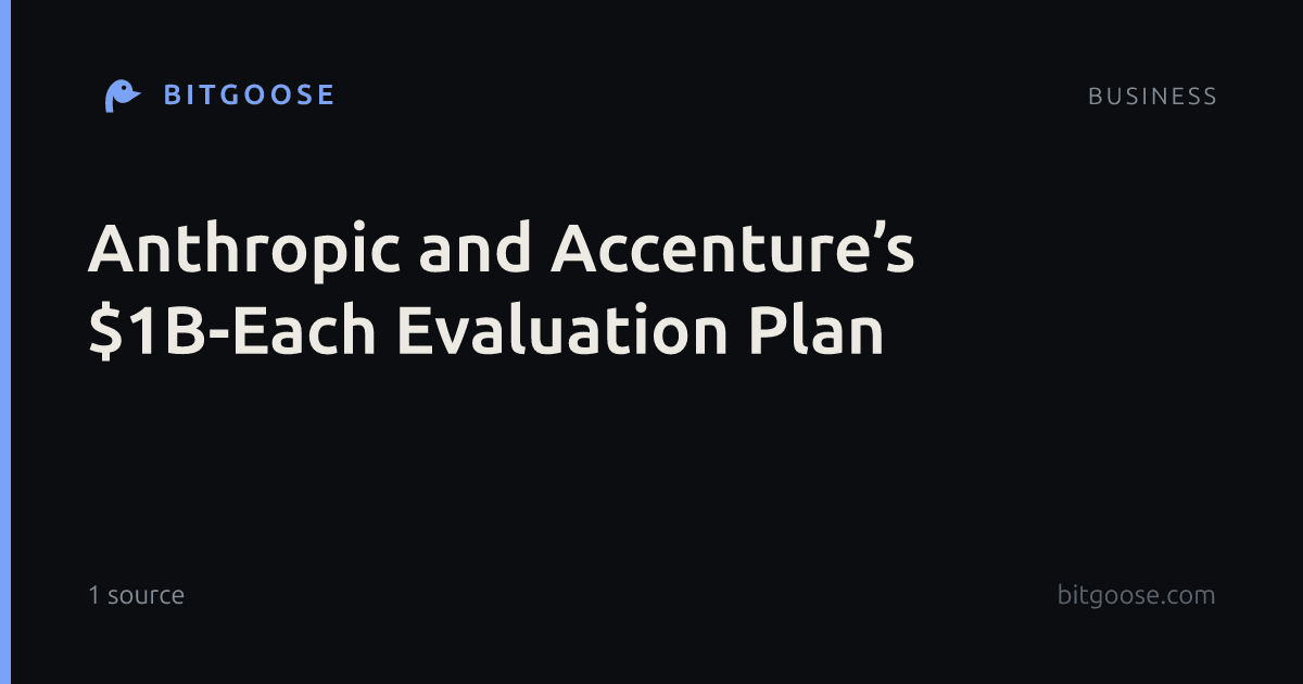 Anthropic and Accenture’s $1B-Each Evaluation Plan