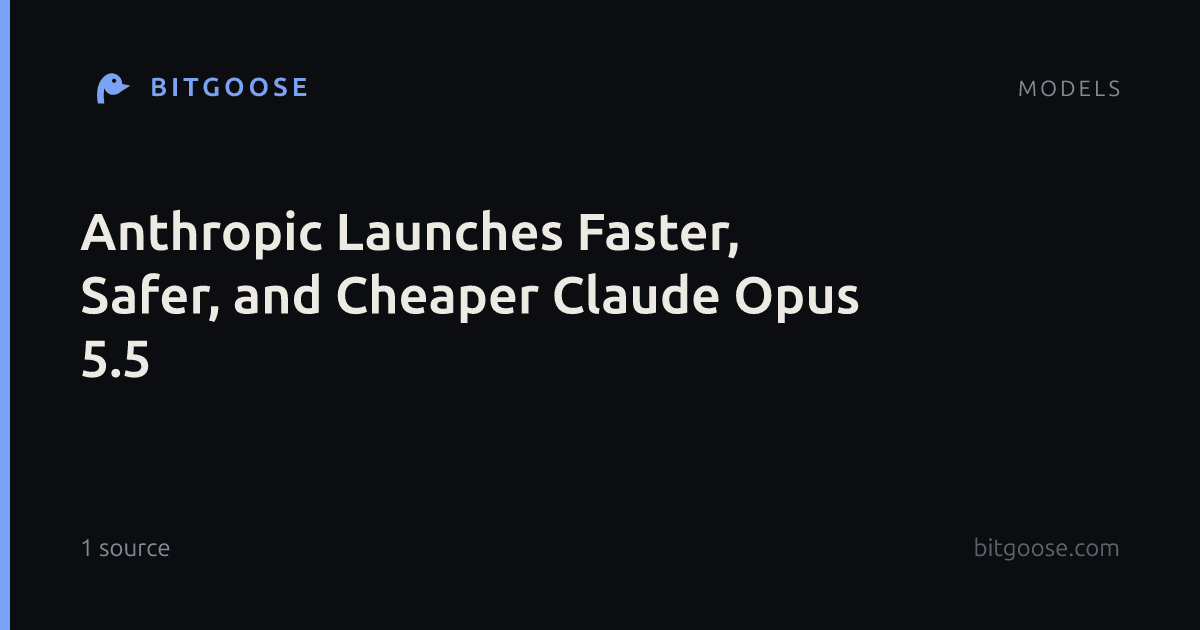 Anthropic Launches Faster, Safer, and Cheaper Claude Opus 5.5