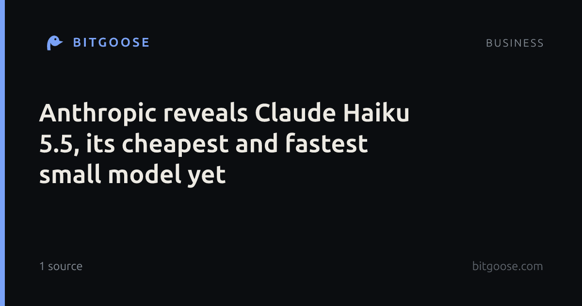 Anthropic reveals Claude Haiku 5.5, its cheapest and fastest small model yet