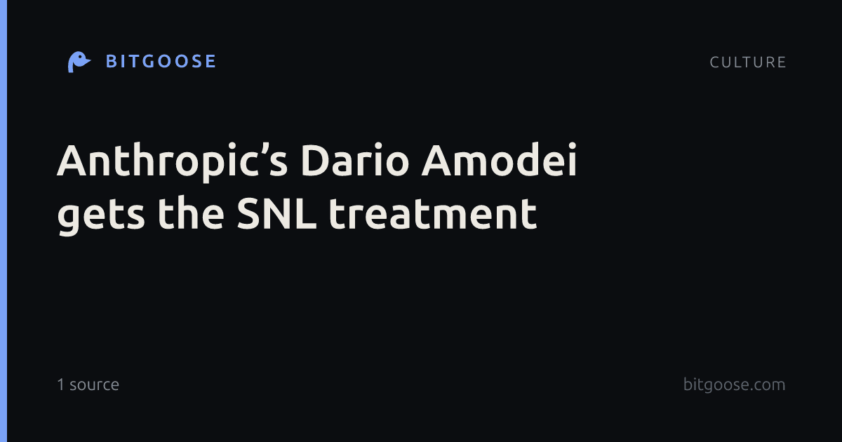 Anthropic’s Dario Amodei gets the SNL treatment