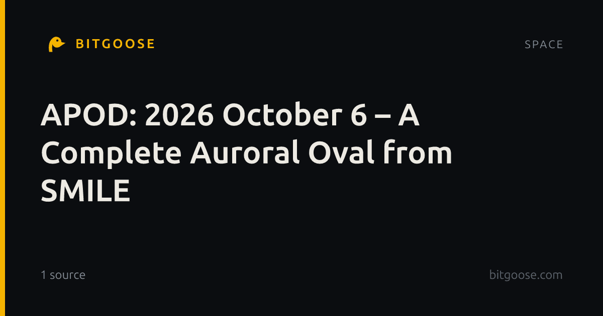 APOD: 2026 October 6 – A Complete Auroral Oval from SMILE