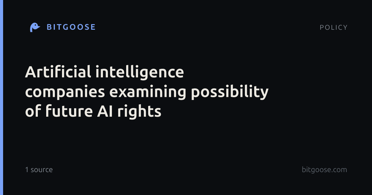Artificial intelligence companies examining possibility of future AI rights