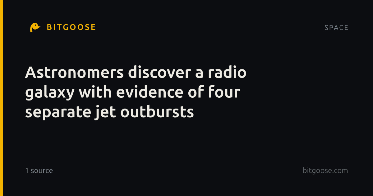 Astronomers discover a radio galaxy with evidence of four separate jet outbursts