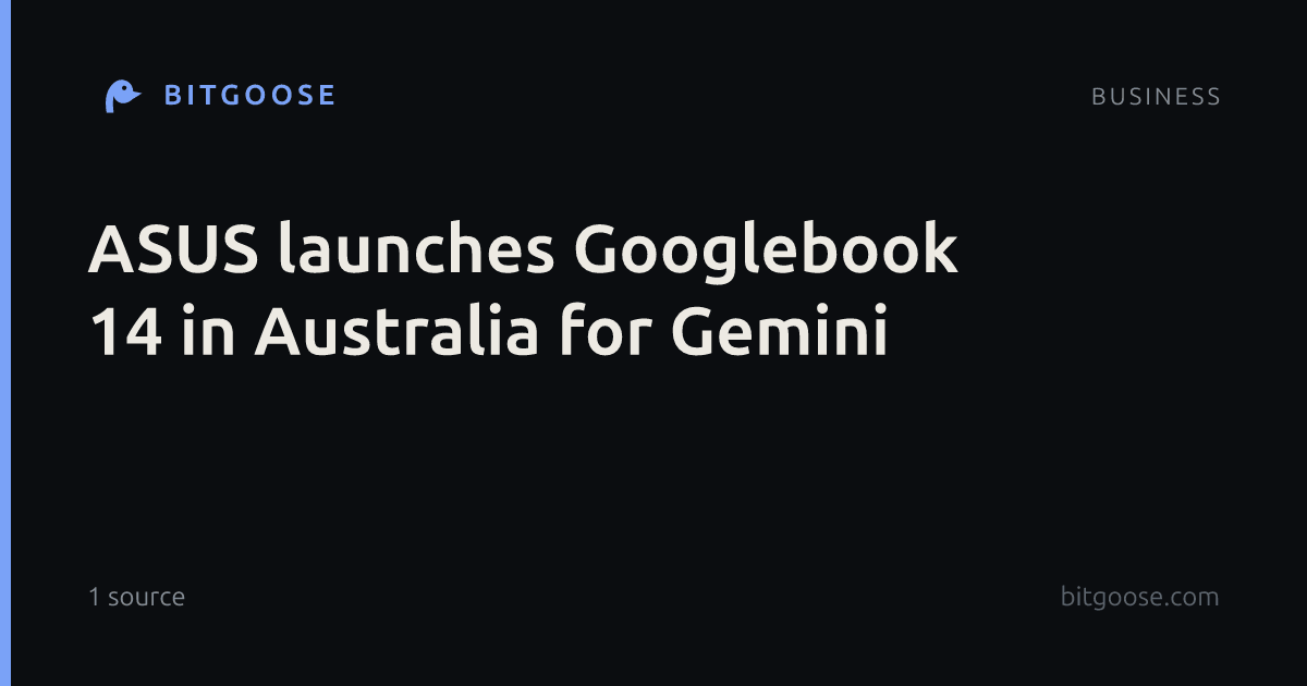 ASUS launches Googlebook 14 in Australia for Gemini