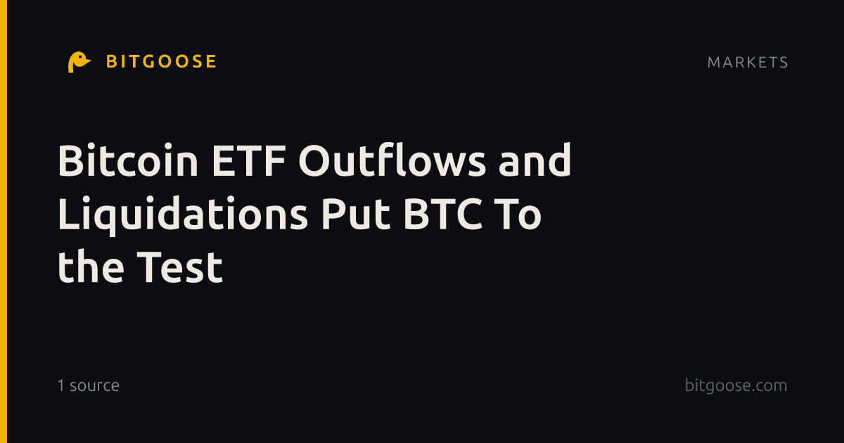 Bitcoin ETF Outflows and Liquidations Put BTC To the Test