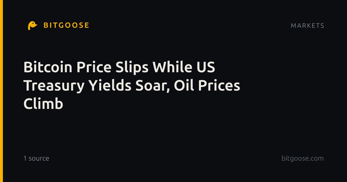 Bitcoin Price Slips While US Treasury Yields Soar, Oil Prices Climb