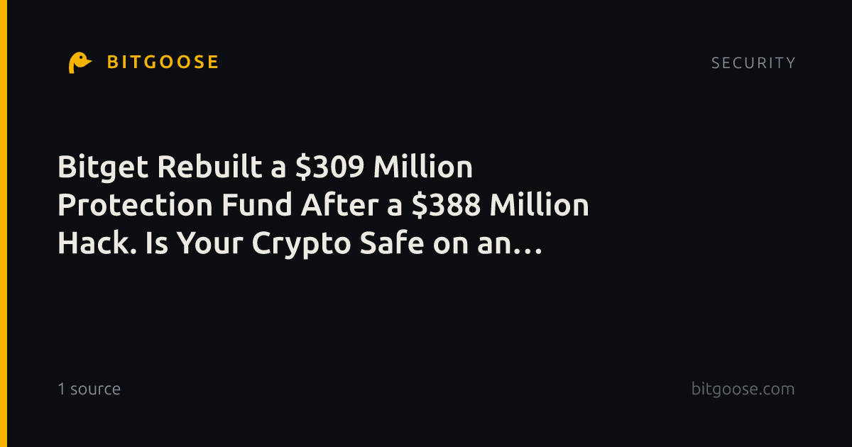Bitget Rebuilt a $309 Million Protection Fund After a $388 Million Hack. Is Your Crypto Safe on an Exchange? - 24/7 Wall St.