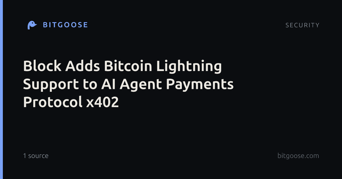 Block Adds Bitcoin Lightning Support to AI Agent Payments Protocol x402