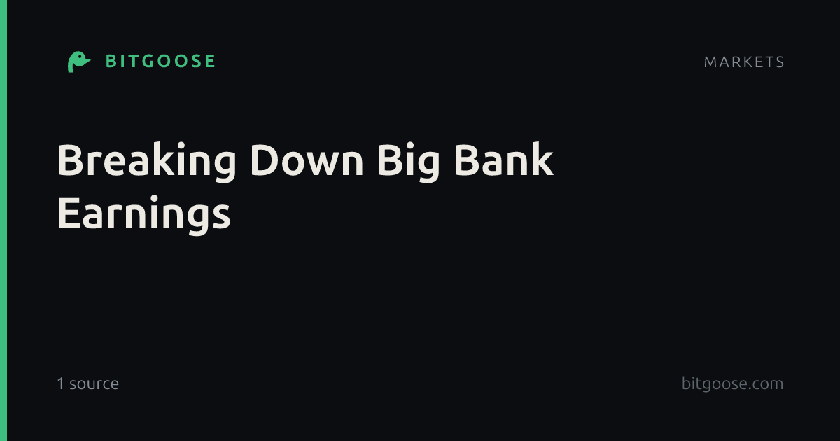 Breaking Down Big Bank Earnings