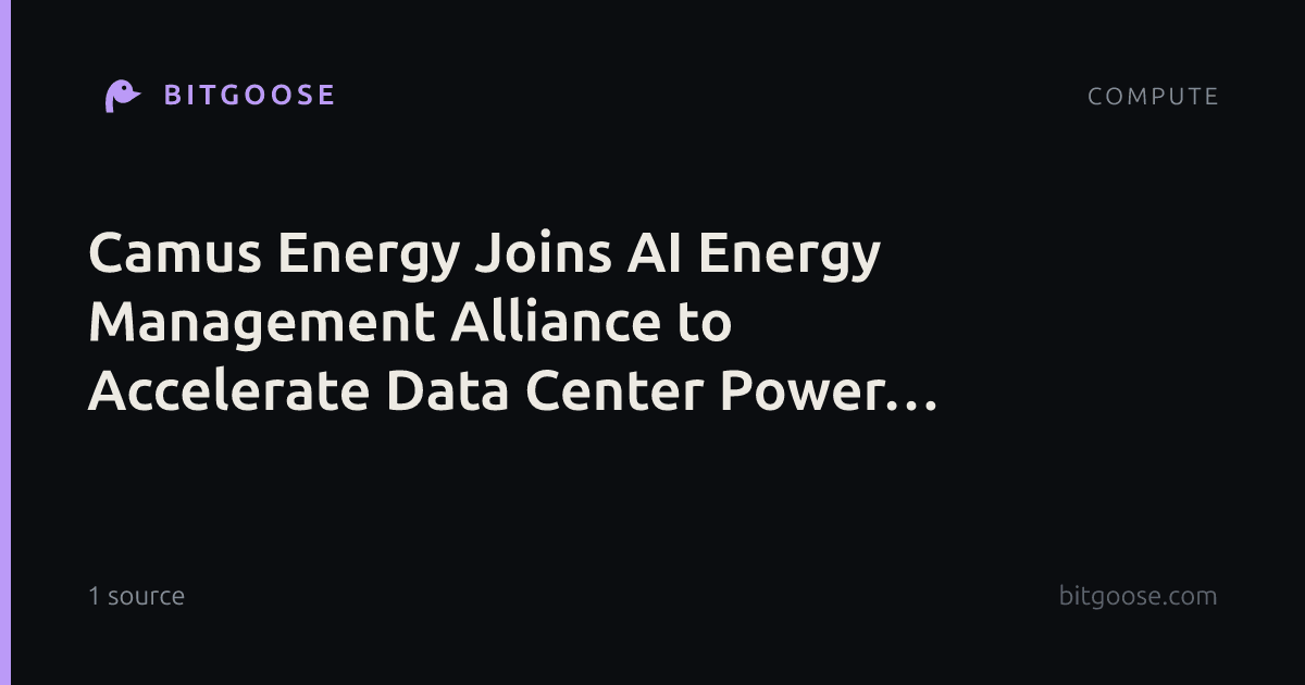 Camus Energy Joins AI Energy Management Alliance to Accelerate Data Center Power Integration
