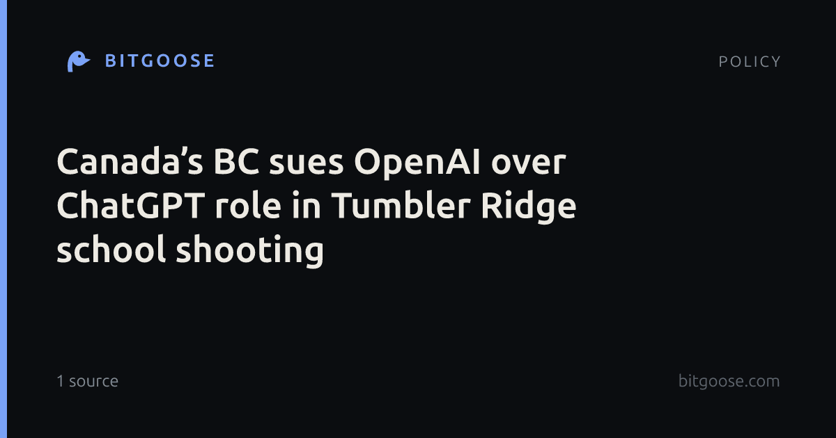 Canada’s BC sues OpenAI over ChatGPT role in Tumbler Ridge school shooting