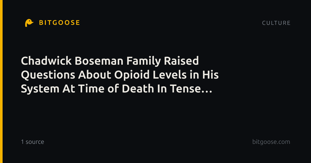 Chadwick Boseman Family Raised Questions About Opioid Levels in His System At Time of Death In Tense Letter to Widow