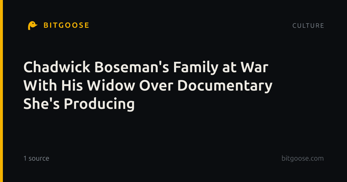 Chadwick Boseman's Family at War With His Widow Over Documentary She's Producing