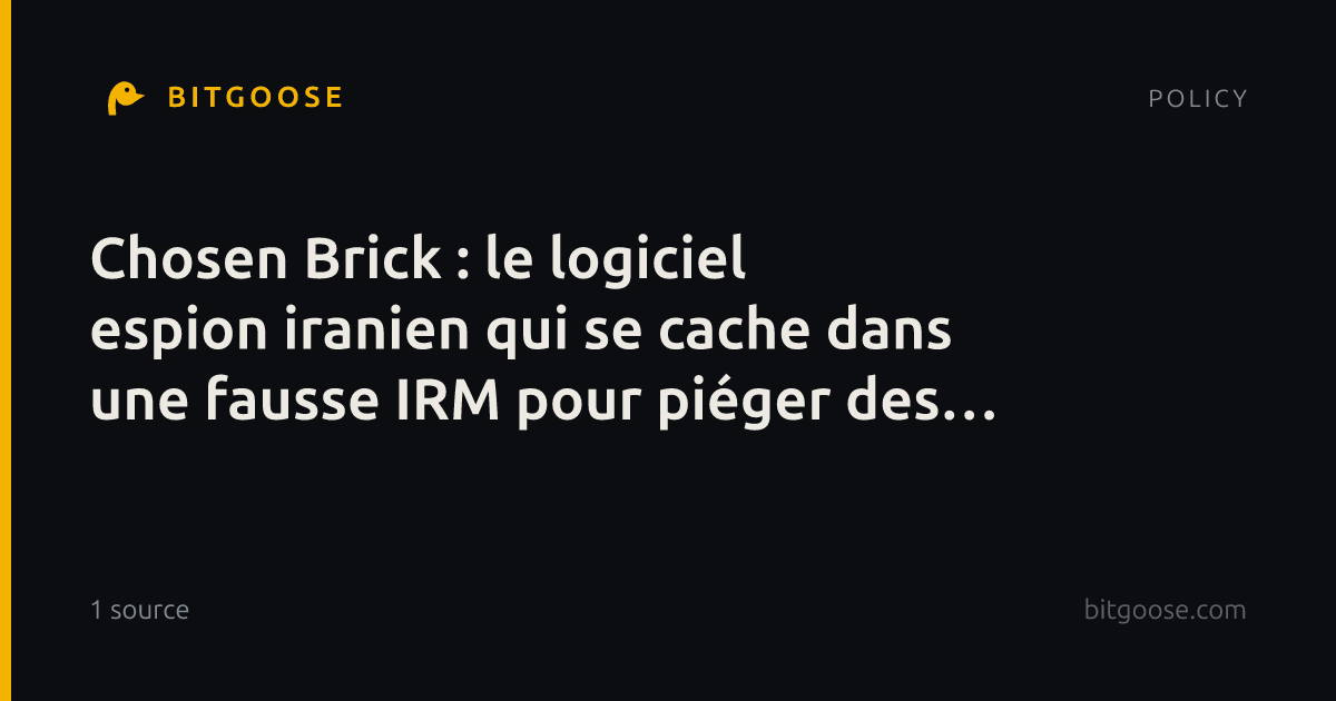 Chosen Brick : le logiciel espion iranien qui se cache dans une fausse IRM pour piéger des dissidents