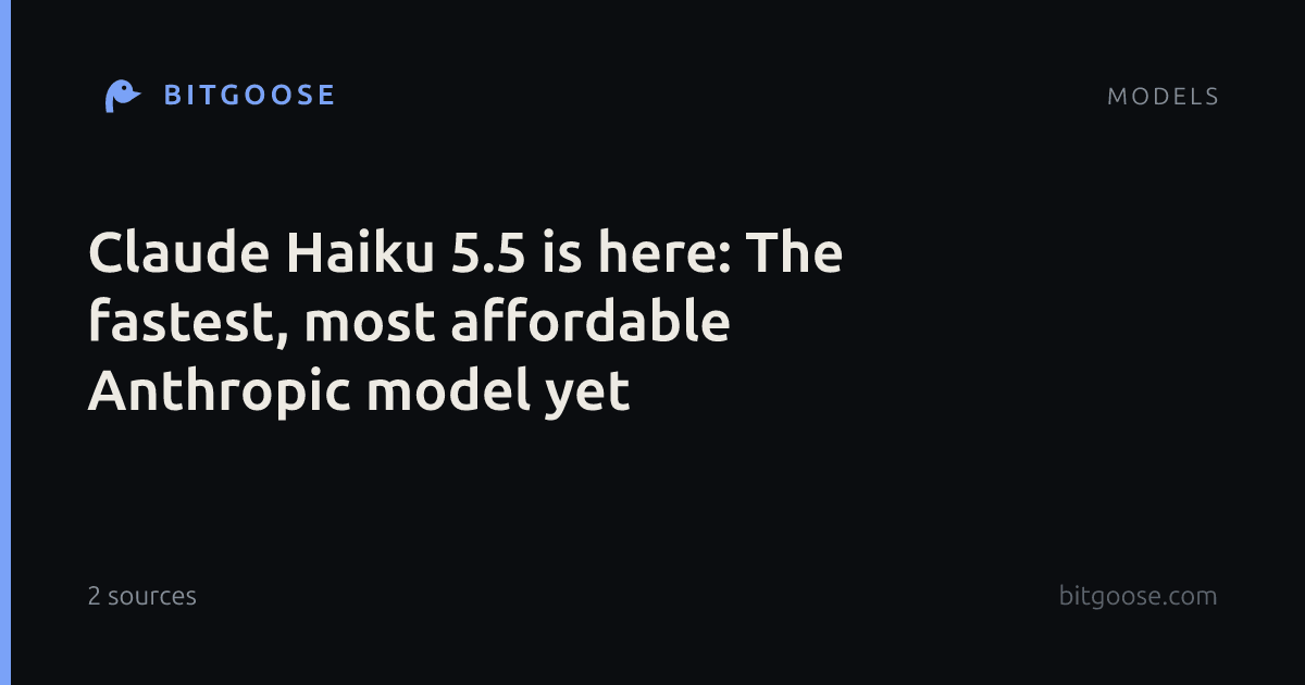 Claude Haiku 5.5 is here: The fastest, most affordable Anthropic model yet