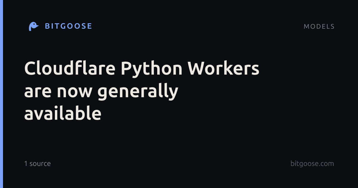 Cloudflare Python Workers are now generally available