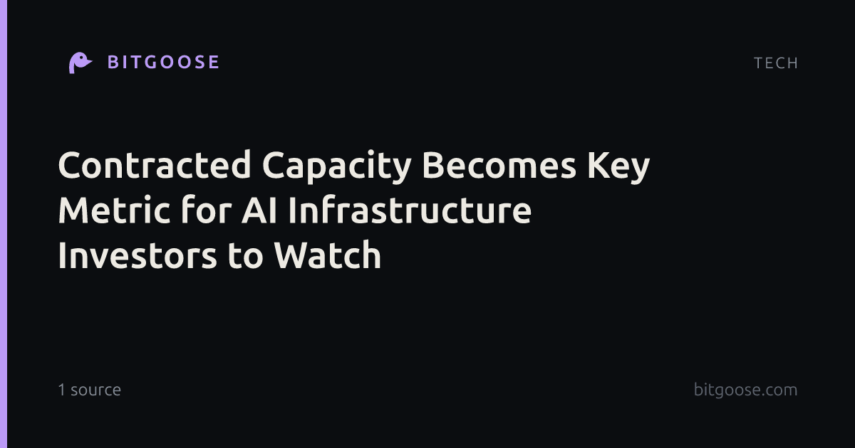 Contracted Capacity Becomes Key Metric for AI Infrastructure Investors to Watch