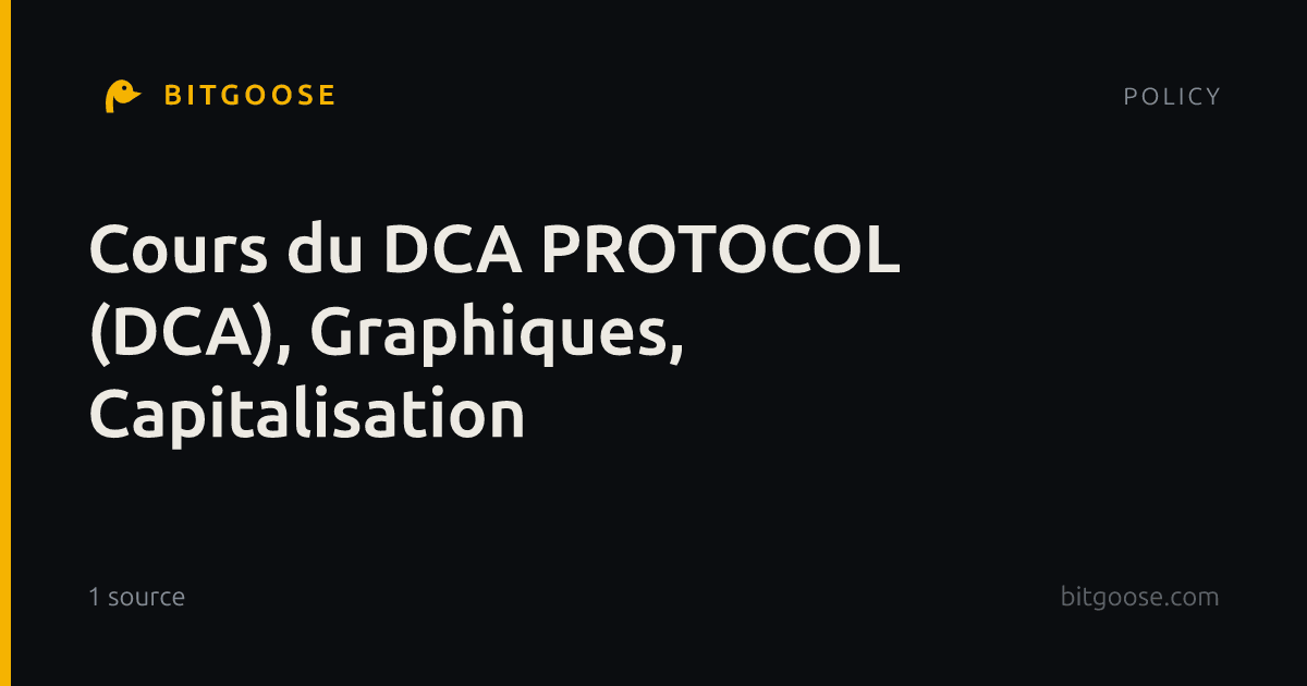 Cours du DCA PROTOCOL (DCA), Graphiques, Capitalisation