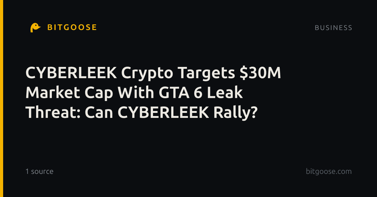 CYBERLEEK Crypto Targets $30M Market Cap With GTA 6 Leak Threat: Can CYBERLEEK Rally?