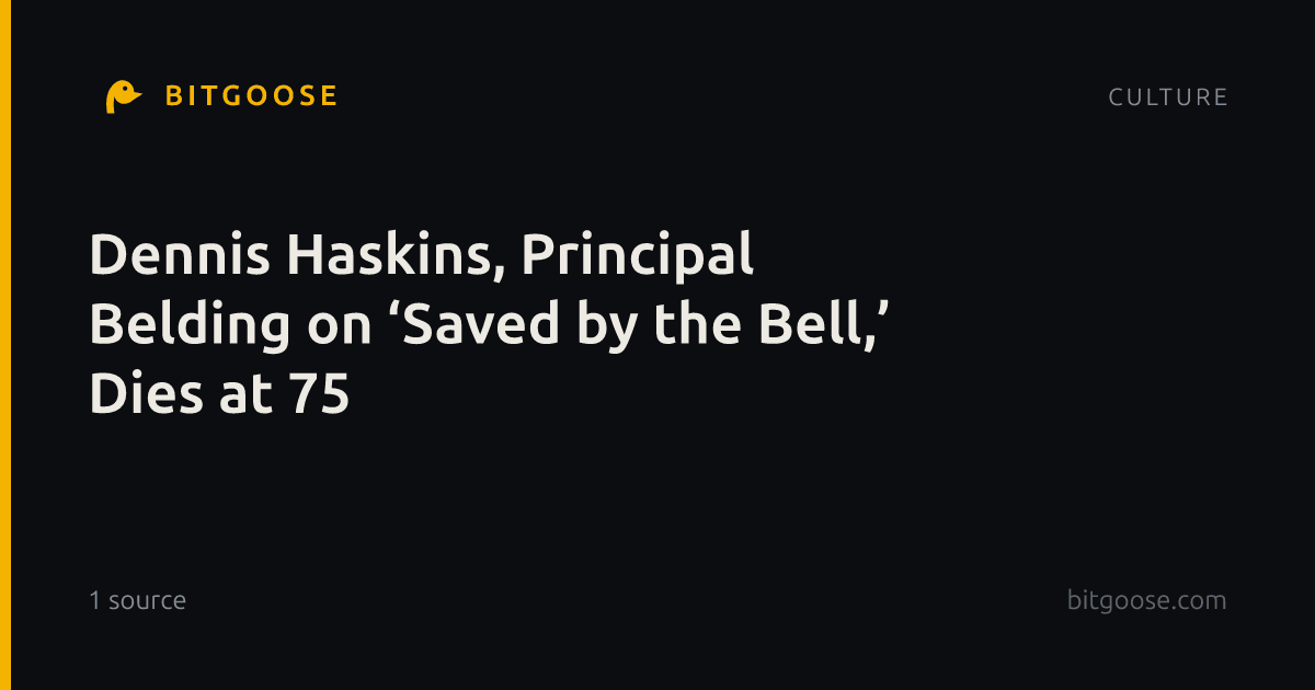 Dennis Haskins, Principal Belding on ‘Saved by the Bell,’ Dies at 75