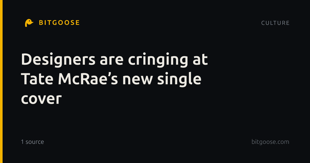 Designers are cringing at Tate McRae’s new single cover