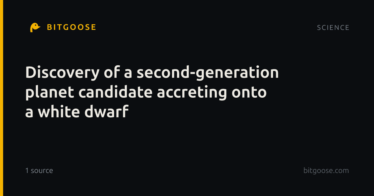 Discovery of a second-generation planet candidate accreting onto a white dwarf