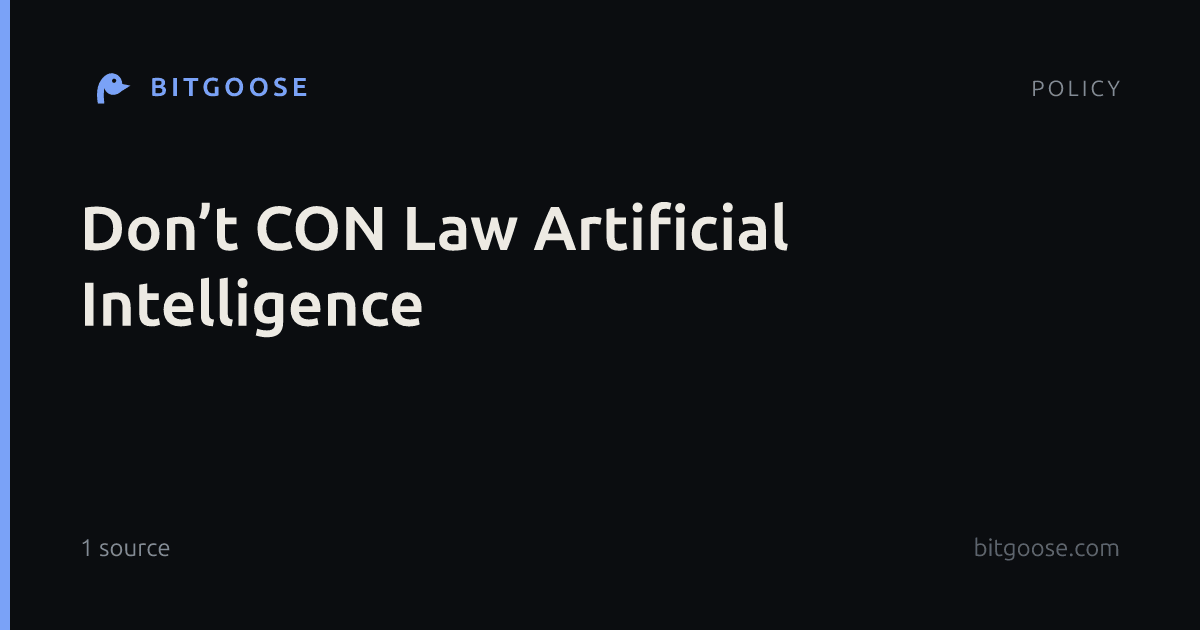 Don’t CON Law Artificial Intelligence