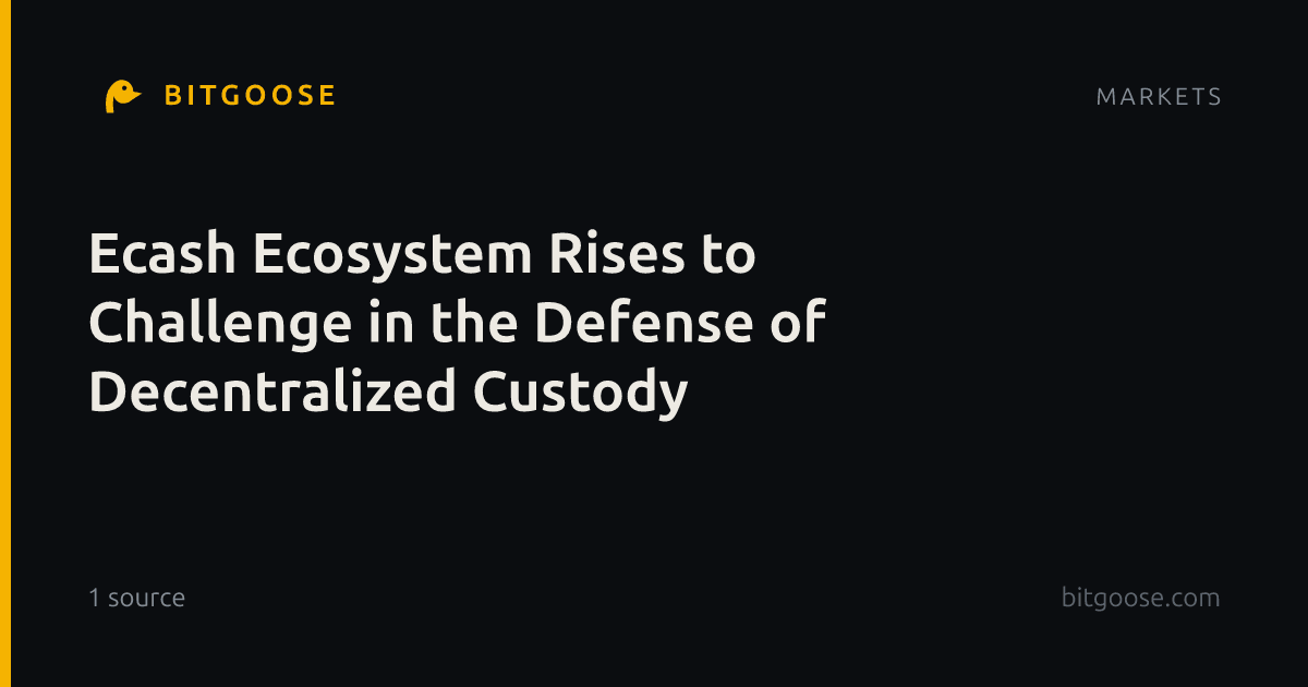 Ecash Ecosystem Rises to Challenge in the Defense of Decentralized Custody