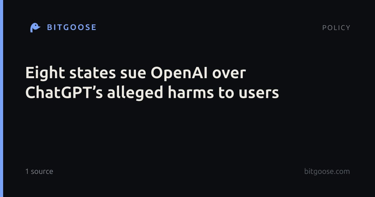 Eight states sue OpenAI over ChatGPT’s alleged harms to users
