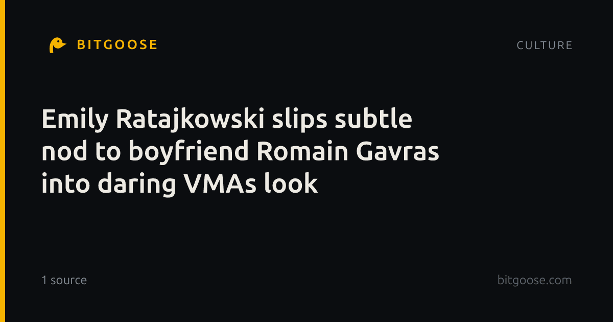 Emily Ratajkowski slips subtle nod to boyfriend Romain Gavras into daring VMAs look