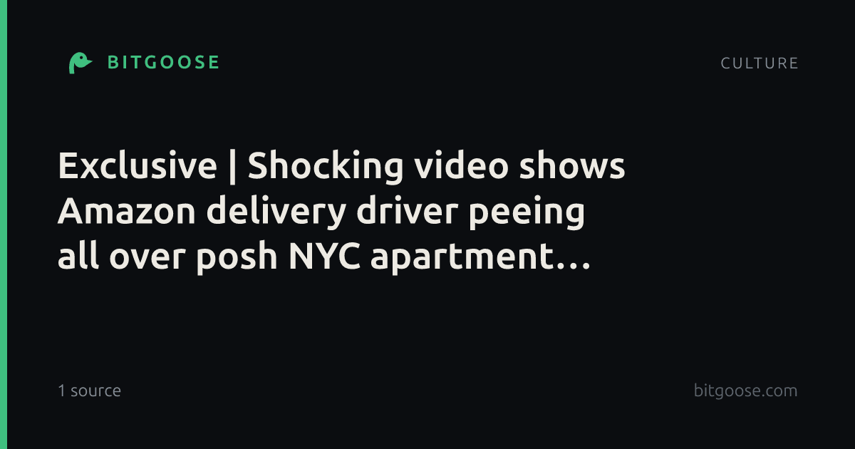 Exclusive | Shocking video shows Amazon delivery driver peeing all over posh NYC apartment lobby