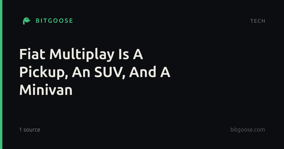 Fiat Multiplay Is A Pickup, An SUV, And A Minivan