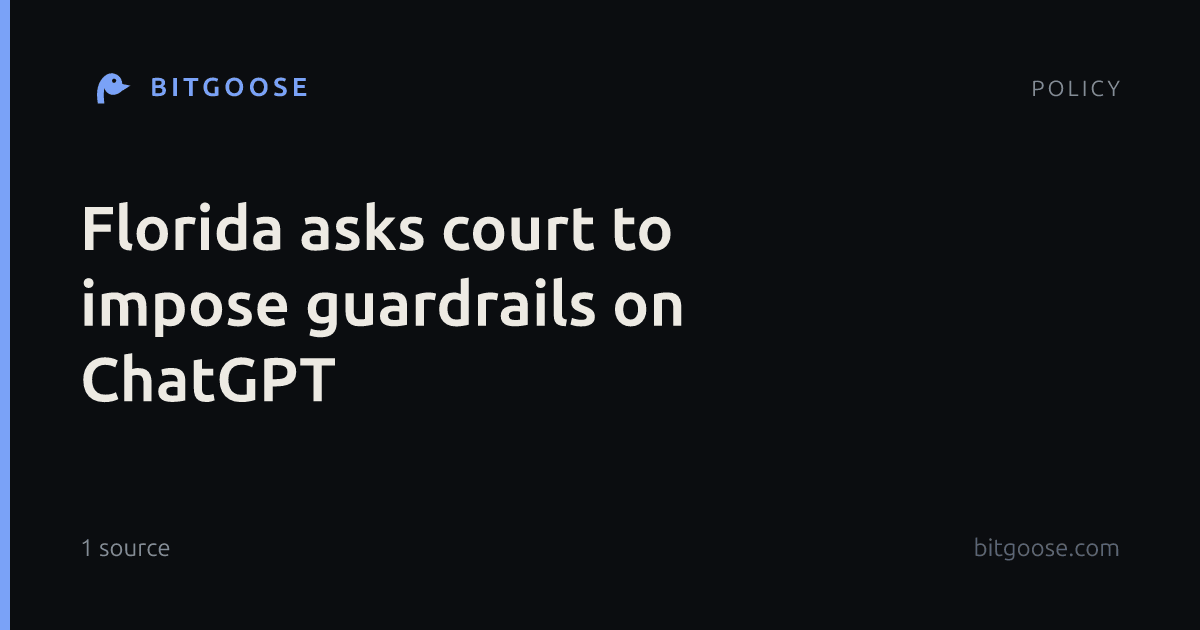 Florida asks court to impose guardrails on ChatGPT