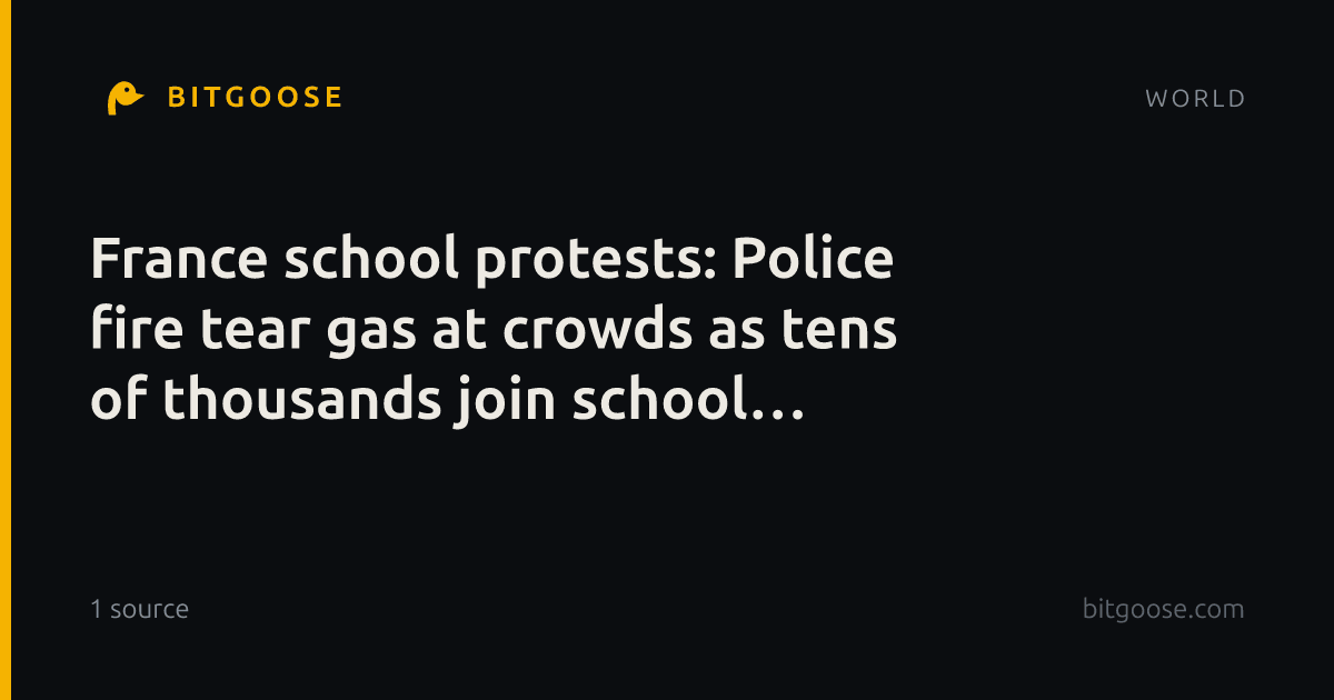 France school protests: Police fire tear gas at crowds as tens of thousands join school demonstrations