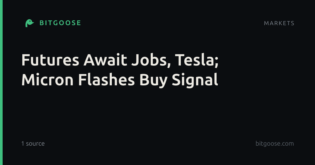 Futures Await Jobs, Tesla; Micron Flashes Buy Signal
